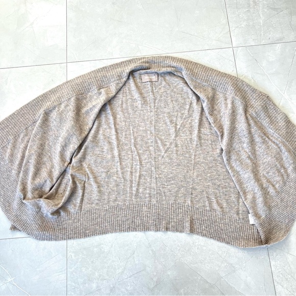 ZADIG & VOLTAIRE Taupe Cashmere Tanya Open Front Plunged w Eyelet Cardigan Sz S - Picture 13 of 15